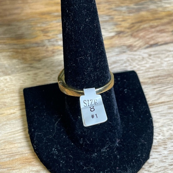 Vintage Deadstock 18KT Gold Filled Ring with Natural Tourmaline & Quartz Crystal - Picture 8 of 8